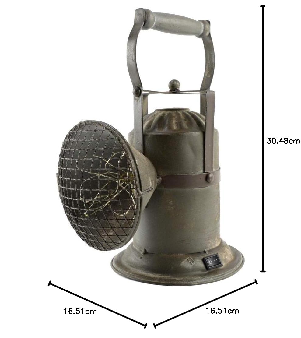 Treasure Gurus Old Metal Railroad Lantern Antique Style Mining